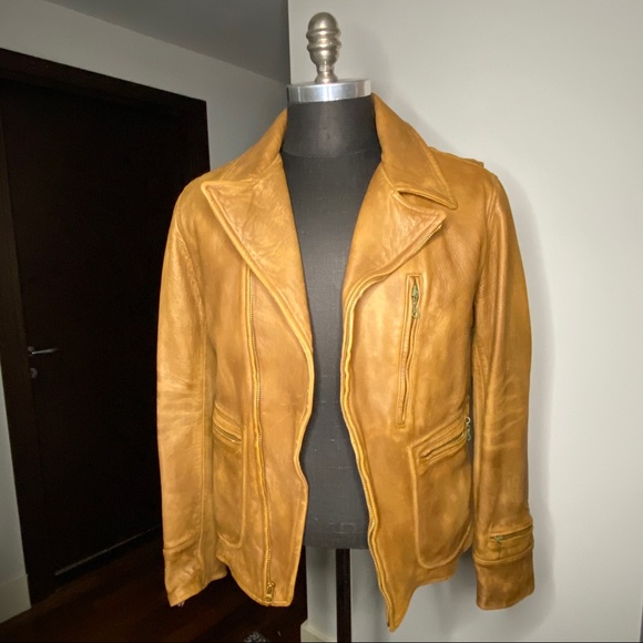 ralph lauren distressed leather jacket